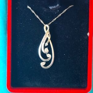 10k WG and diamond pendant